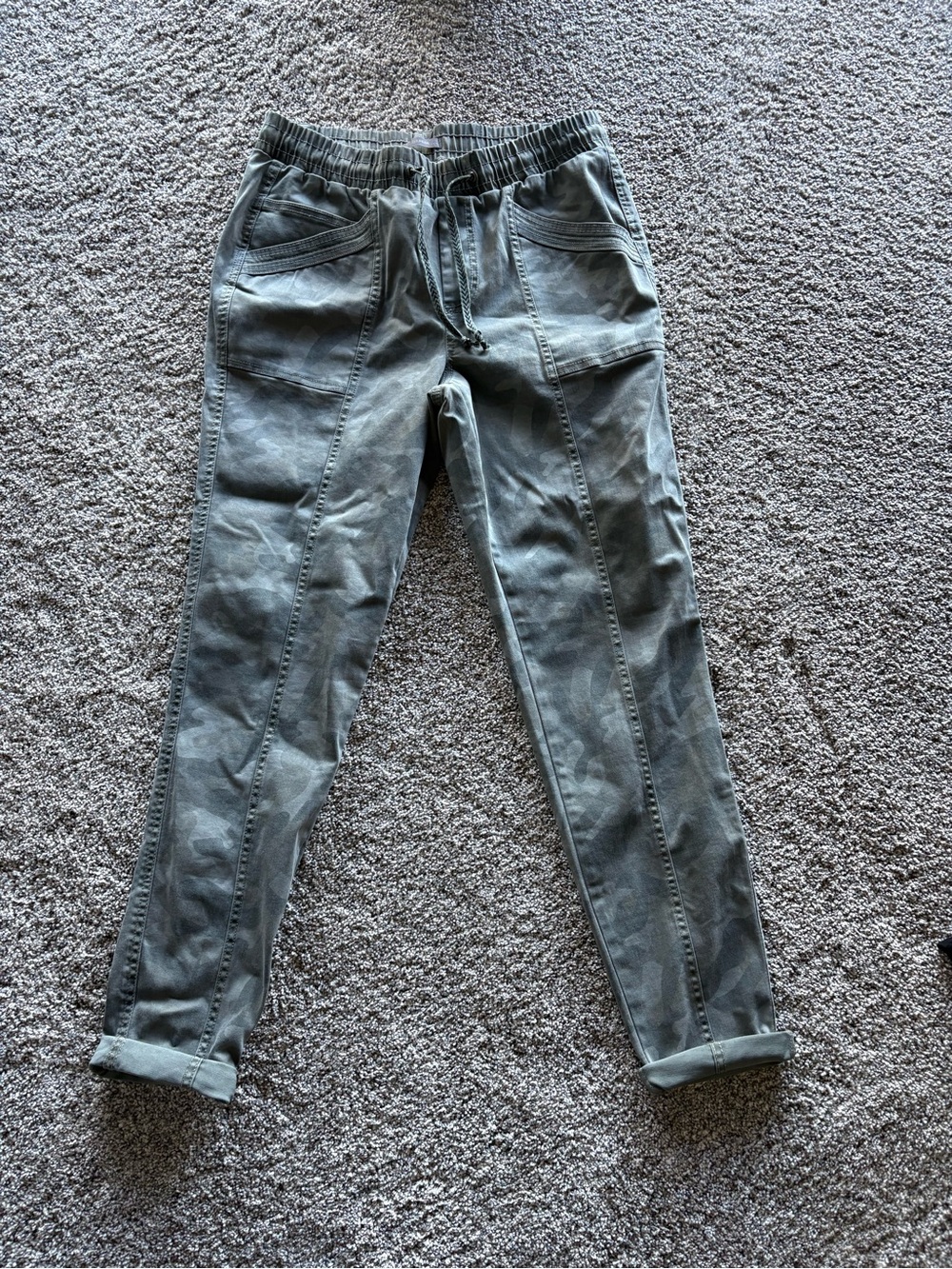 Maurices Straight-Leg Drawstring Pants - Washed Green